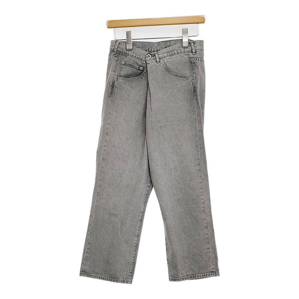 R&D.M.Co- ツイステッドデニムパンツ ラップ 定価42900円 サイズS デニムパンツ 24SS グレー レディース オールドマンズテーラー【中古】5-1031G♪