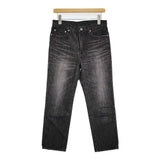 R&D.M.Co- テーパード ブラックデニム サイズS デニムパンツ ブラック レディース オールドマンズテーラー【中古】5-1031G♪