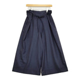 DANIELA GREGIS ウールドローストリングワイドパンツ イージー パンツ ネイビー レディース ダニエラグレジス【中古】5-1128T♪