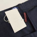 DANIELA GREGIS ウールドローストリングワイドパンツ イージー パンツ ネイビー レディース ダニエラグレジス【中古】5-1128T♪