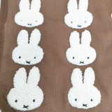 miffy ミッフィー 未使用品 ホルダー付きサガラ刺繍 トートバッグ ブラウン レディース【中古】5-1018G◎