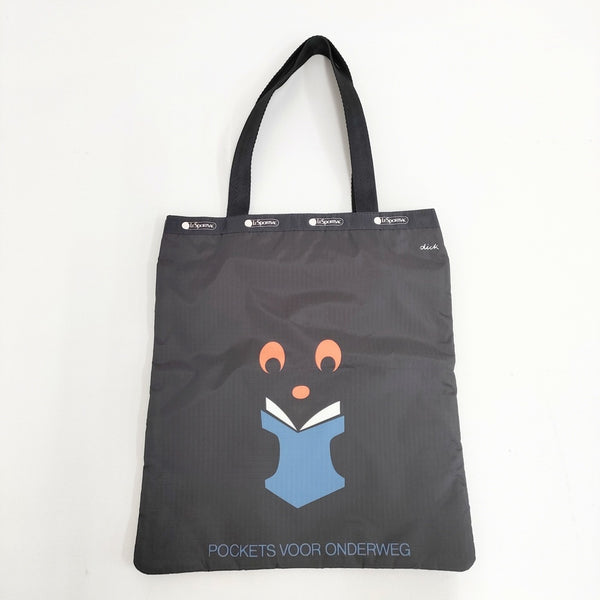 LeSportsac 未使用品 Dick Bruna ブラックベア ディックブルーナ トートバッグ ブラック レディース レスポートサック【中古】5-1018G◎