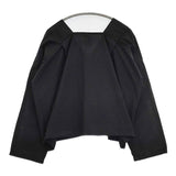 veritecoeur VC-1548 コットン Vネック ワイド ブラウス シャツ ブラック レディース ヴェリテクール【中古】5-1217M∞