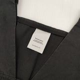 veritecoeur VC-1548 コットン Vネック ワイド ブラウス シャツ ブラック レディース ヴェリテクール【中古】5-1217M∞