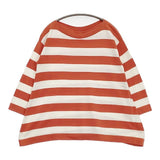 veritecoeur コットン ニットソー ボーダー カットソー オレンジ ホワイト レディース ヴェリテクール【中古】5-1201M∞