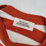 veritecoeur コットン ニットソー ボーダー カットソー オレンジ ホワイト レディース ヴェリテクール【中古】5-1201M∞