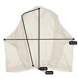 veritecoeur VC-1644 ドロップショルダー七分袖ブラウス リボン付き ブラウス シャツ オフホワイト レディース ヴェリテクール【中古】5-1201M∞