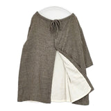 veritecoeur ウール バックリボン 五分袖 チュニック ベージュ レディース ヴェリテクール【中古】5-1025T∞