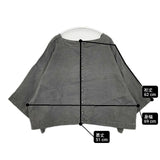 nest Robe 01193-1300 天然染め リネンワイドスリーブ ブラウス シャツ グレー レディース ネストローブ【中古】6-0308M∞