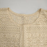 nest Robe コットン レース カーディガン 01111-2011 ベスト ベージュ レディース ネストローブ【中古】6-0301M∞