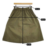 MHL. 595-8132502 コットン ギャザー スカート カーキ レディース エムエイチエル【中古】5-1218M∞