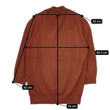 MARGARET HOWELL 578-6263013 ハイネック ウールニットプルオーバー ハイゲージ セーター ニット ブラウン系 レディース マーガレットハウエル【中古】5-1025T∞