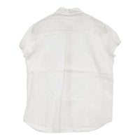 LE GLAZIK リネン 丸襟 ラウンドカラー サイズ38 JL-3348 ブラウス シャツ ホワイト レディース ルグラジック【中古】5-0822S♪