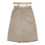 MHL. 595-7132550 コットン DENSE COTTON POPLIN ロングスカート ベージュ レディース エムエイチエル【中古】6-0301M∞
