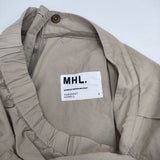 MHL. 595-7132550 コットン DENSE COTTON POPLIN ロングスカート ベージュ レディース エムエイチエル【中古】6-0301M∞