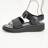 FOOTWORKS フットワークス Sandals_Smooth Leather 定価57200円 レザーサンダル サイズ23cm サンダル ブラック レディース【中古】5-0829S♪