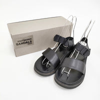 FOOTWORKS フットワークス Sandals_Smooth Leather 定価57200円 レザーサンダル サイズ23cm サンダル ブラック レディース【中古】5-0829S♪