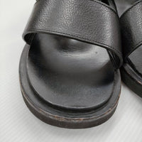FOOTWORKS フットワークス Sandals_Smooth Leather 定価57200円 レザーサンダル サイズ23cm サンダル ブラック レディース【中古】5-0829S♪