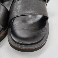FOOTWORKS フットワークス Sandals_Smooth Leather 定価57200円 レザーサンダル サイズ23cm サンダル ブラック レディース【中古】5-0829S♪