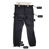 YAECA 15609 ナイロンイージー ストレッチ パンツ ブラック レディース ヤエカ【中古】5-1025G∞