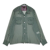 Needles ドットシャツ KP082 シアー 長袖シャツ グリーン メンズ ニードルス【中古】6-0330M∞