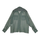 Needles ドットシャツ KP082 シアー 長袖シャツ グリーン メンズ ニードルス【中古】6-0330M∞
