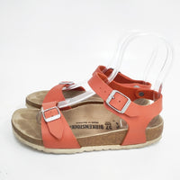 BIRKENSTOCK BRAZIL BF Mohn 24cm 37 アンクルベルト サンダル オレンジ レディース ビルケンシュトック【中古】5-0828S◎