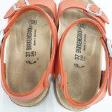 BIRKENSTOCK BRAZIL BF Mohn 24cm 37 アンクルベルト サンダル オレンジ レディース ビルケンシュトック【中古】5-0828S◎