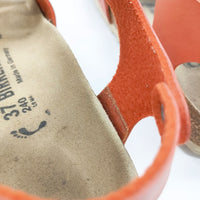 BIRKENSTOCK BRAZIL BF Mohn 24cm 37 アンクルベルト サンダル オレンジ レディース ビルケンシュトック【中古】5-0828S◎
