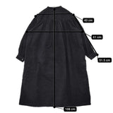 ICHI コーデュロイ シャツワンピ コットン ワンピース ブラック レディース イチ【中古】5-1225T∞