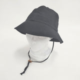 Chapeaugraphy コットンリネン Mサイズ 帽子 ハット ブラック レディース シャポーグラフィー【中古】5-0828M◎