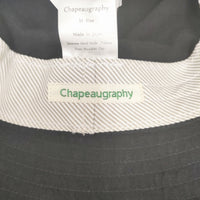 Chapeaugraphy コットンリネン Mサイズ 帽子 ハット ブラック レディース シャポーグラフィー【中古】5-0828M◎