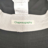 Chapeaugraphy コットンリネン Mサイズ 帽子 ハット ブラック レディース シャポーグラフィー【中古】5-0828M◎