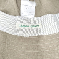 Chapeaugraphy コットンリネン Mサイズ 帽子 ハット ベージュ レディース シャポーグラフィー【中古】5-0828M◎