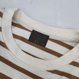 オローネ TND-192 トーマスカットソー ワイド ボーダー 長袖Ｔシャツ カットソー ロンＴ ベージュ ブラウン レディース オローネ【中古】5-1204M∞