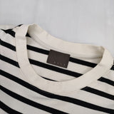 オローネ TND-192 トーマスカットソー ワイド ボーダー 長袖Ｔシャツ カットソー ロンＴ ベージュ ブラック レディース オローネ【中古】5-1215M∞