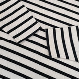 オローネ TND-192 トーマスカットソー ワイド ボーダー 長袖Ｔシャツ カットソー ロンＴ ベージュ ブラック レディース オローネ【中古】5-1215M∞