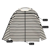 オローネ TND-192 トーマスカットソー ワイド ボーダー 長袖Ｔシャツ カットソー ロンＴ ベージュ ブラック レディース オローネ【中古】5-1215M∞