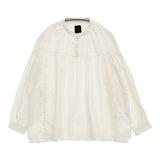 オオカミとフクロウ portom20124 オオカミとハリネズミのルージュ コットン プルオーバー ブラウス シャツ オフホワイト レディース オオカミとフクロウ【中古】5-1215M∞