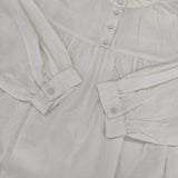 オオカミとフクロウ portom20124 オオカミとハリネズミのルージュ コットン プルオーバー ブラウス シャツ オフホワイト レディース オオカミとフクロウ【中古】5-1215M∞