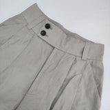 MARGARET HOWELL PLAIN WEAVE COTTON LINEN 578-3143010 サイズ0 パンツ 23SS ベージュ レディース マーガレットハウエル【中古】6-0301M∞