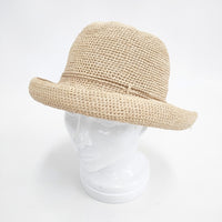 merlot ラフィア 帽子 ハット ベージュ レディース メルロー【中古】5-0828M◎