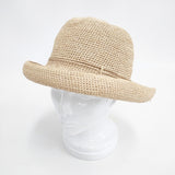 merlot ラフィア 帽子 ハット ベージュ レディース メルロー【中古】5-0828M◎