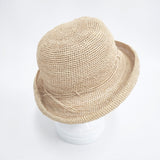 merlot ラフィア 帽子 ハット ベージュ レディース メルロー【中古】5-0828M◎