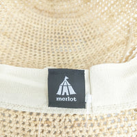 merlot ラフィア 帽子 ハット ベージュ レディース メルロー【中古】5-0828M◎