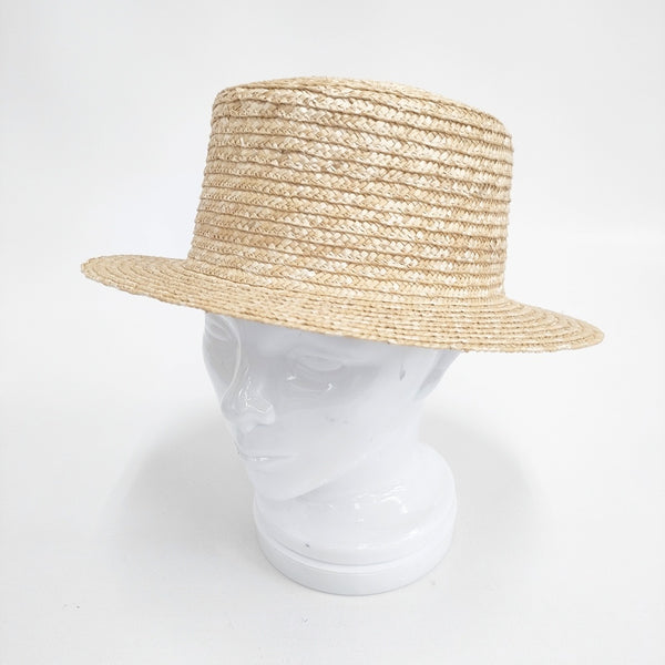WILLY'S PARIS フランス製 カンカン帽 麦わら帽子 ハット ベージュ レディース ウィリーズ【中古】5-0828M◎