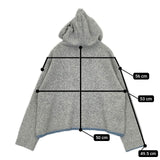 Vm VKPO-3834C ウールニット フードプルオーバー 定価26400円 パーカー 23AW グレー レディース ヴーム【中古】5-1025T∞