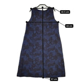 Vm VFOP-5587C ウール 総柄 ノースリーブ ワンピース ネイビー ブラック レディース ヴーム【中古】5-1025T∞