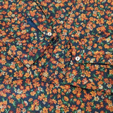 Pal'las Palace FOP24430D ビエラ木春菊柄ワンピース 総柄 プルオーバー ドレス ワンピース オレンジ ネイビー レディース パラスパレス【中古】5-1204M∞