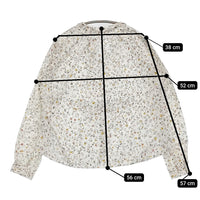Pal'las Palace ローン花野柄スタンド襟シャツ FSH24294C サイズ2 ブラウス シャツ ホワイト レディース パラスパレス【中古】5-0902M♪